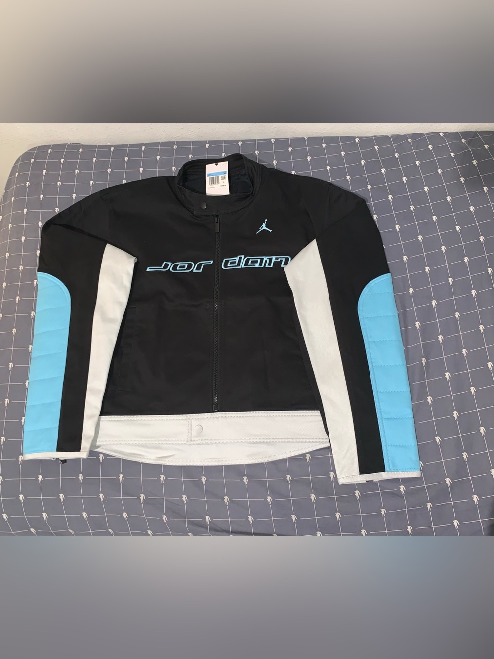 Nike Jordan Brooklyn Men's Motorsport Jacket Blue Chill HV1048-011 Size: Medium
